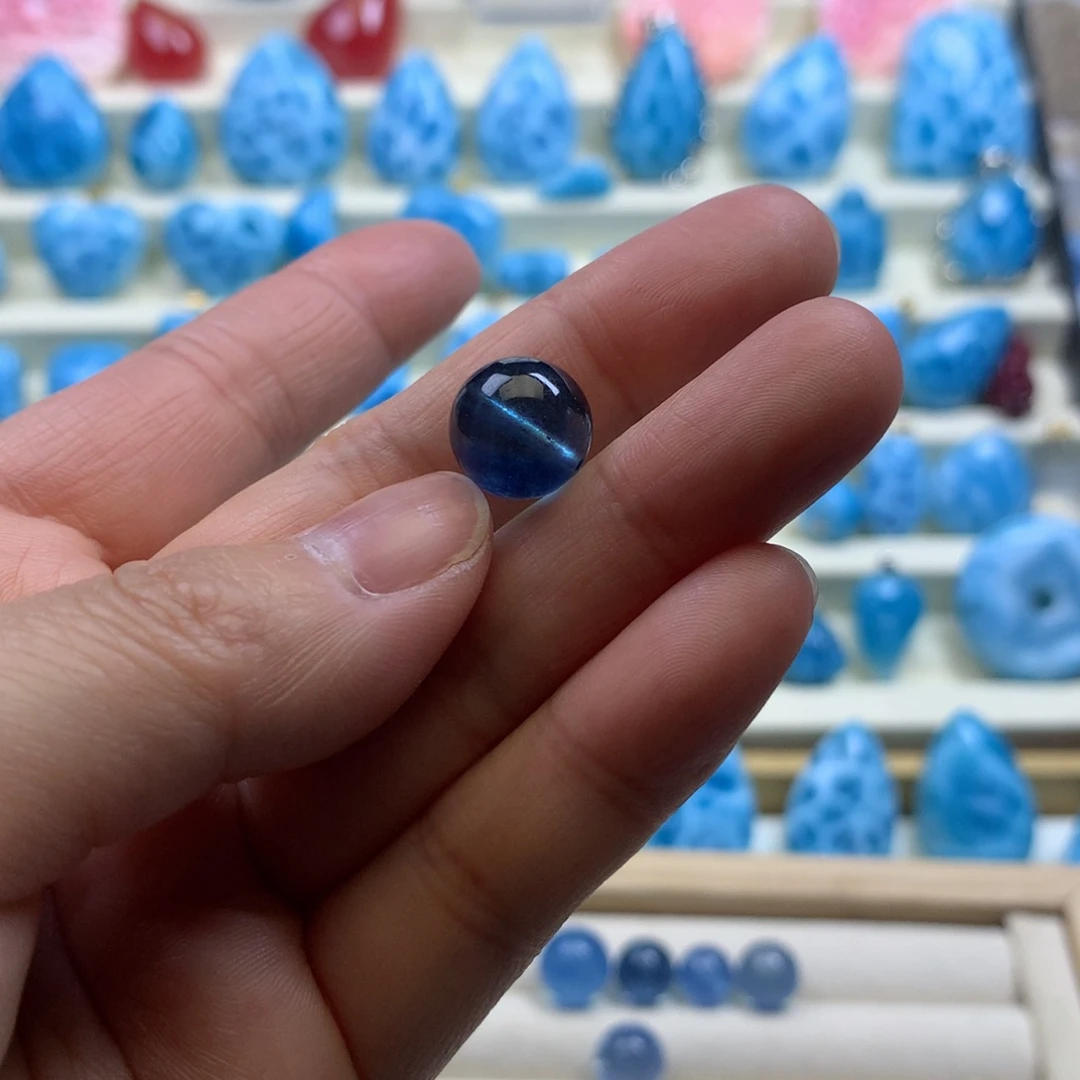 针钠钙石（海纹石）珠宝半成品未镶嵌娟****2