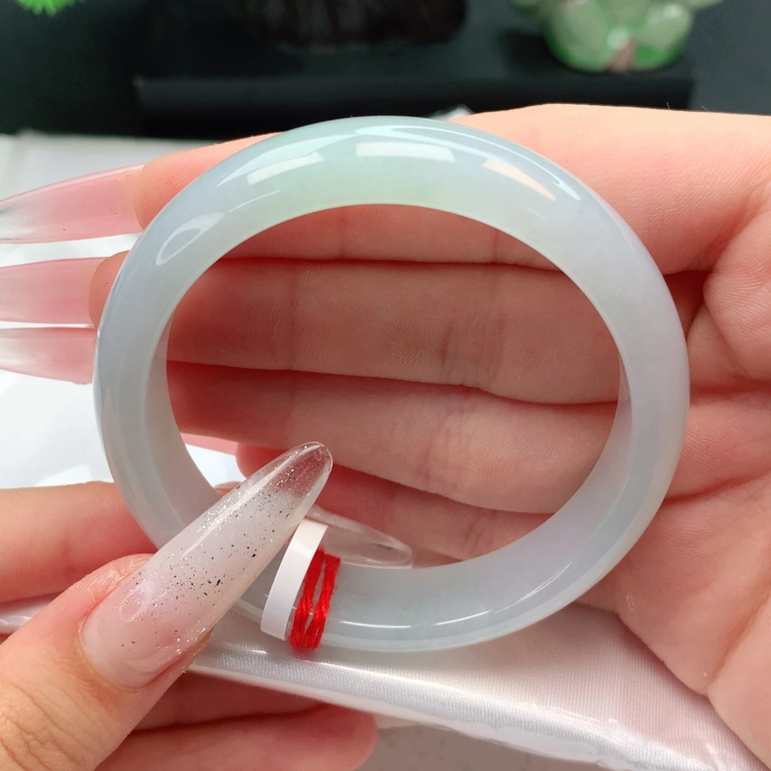 未镶嵌手镯翡翠正圈52