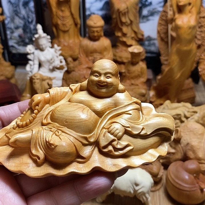 柏木（崖柏）3个弥勒摆件