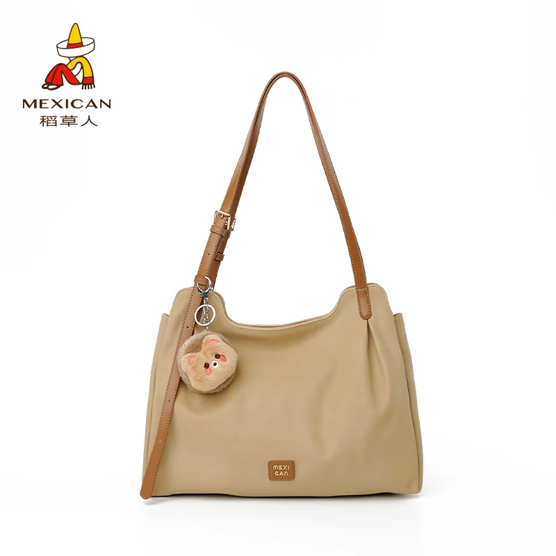 稻草人25新品百搭通勤托特包简约韩系上班通勤小个子大容量斜挎包