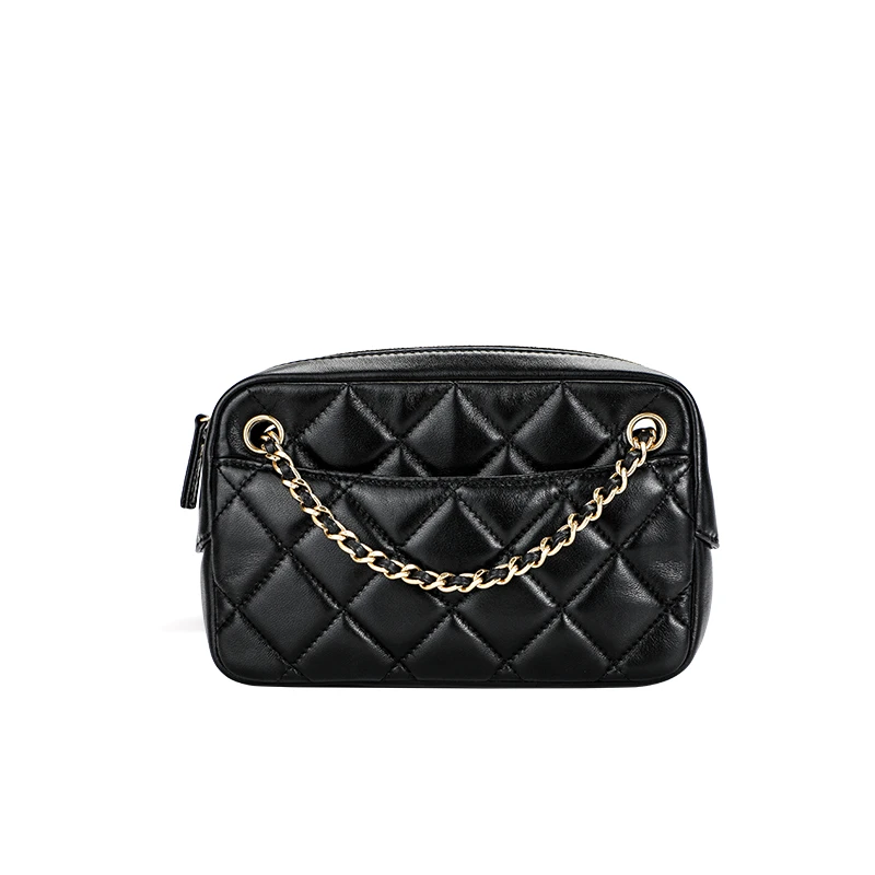 【皮匠老徐】小香风时尚菱格羊皮链条相机包 5190