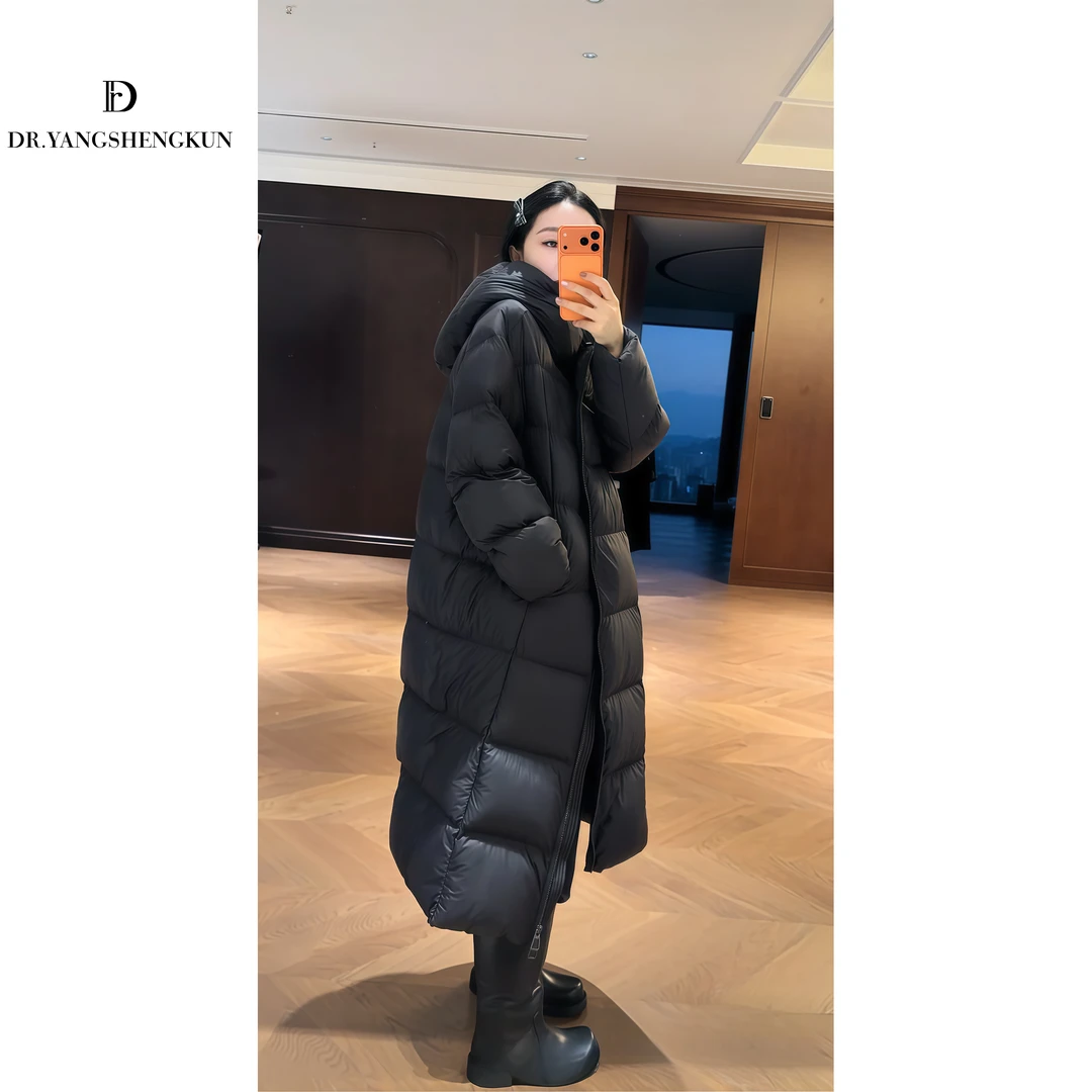 杨圣坤2025新品冬季波兰鹅绒中长款90白鹅绒保暖羽绒服TR2592357
