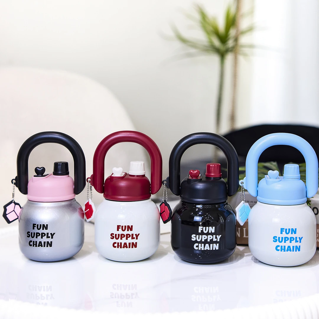 创意手提拎拎壶316不锈钢双层真空保温杯户外便携大容量水杯