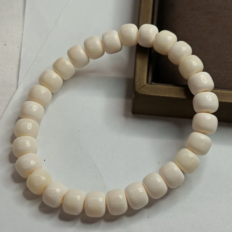 A473 瓷白驼骨老型珠手串8mm