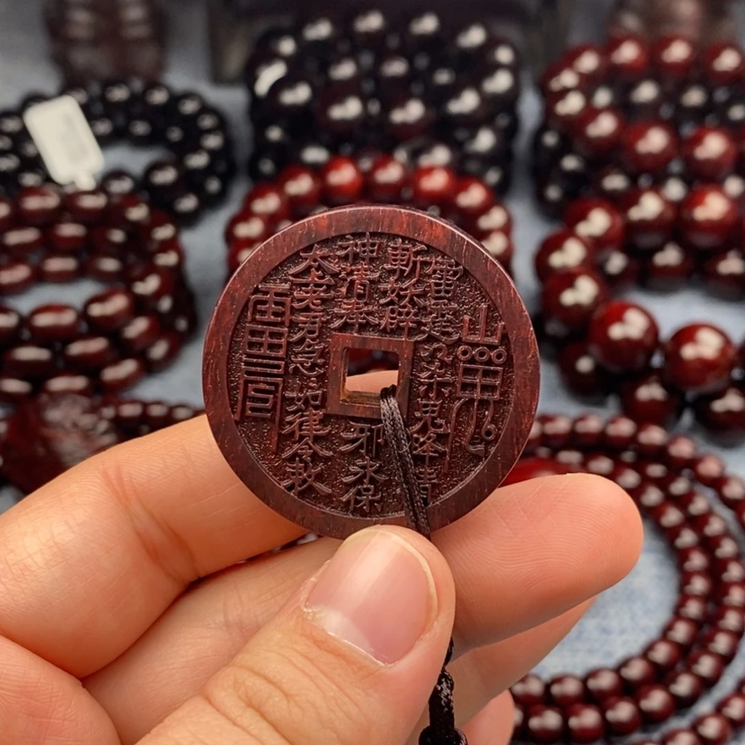 檀香紫檀（小叶紫檀）手串/手链山鬼牌4公分