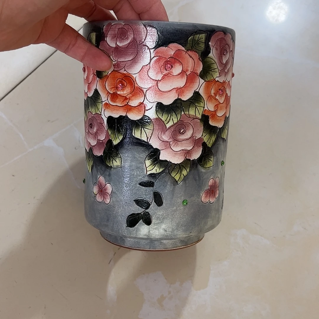 景德镇炫彩手绘口10.5高16.5