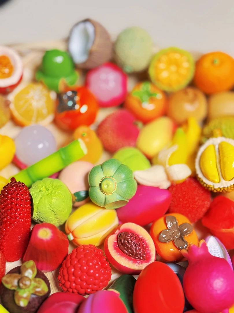 《许愿+对碰+打工人》微观大号实色水果立体仿真创意DIY摆件网红