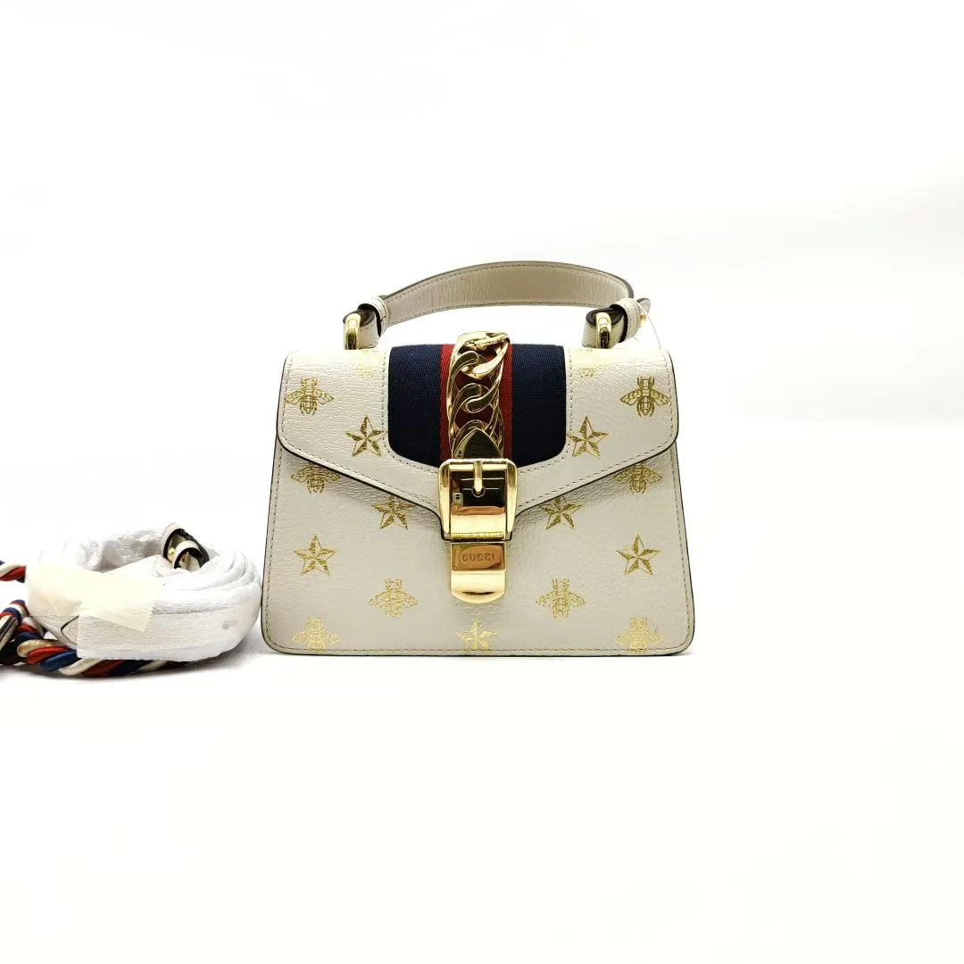 95新 GUCCI/古驰 GUCCI/古驰 印花塞尔维亚斜挎手提包26887