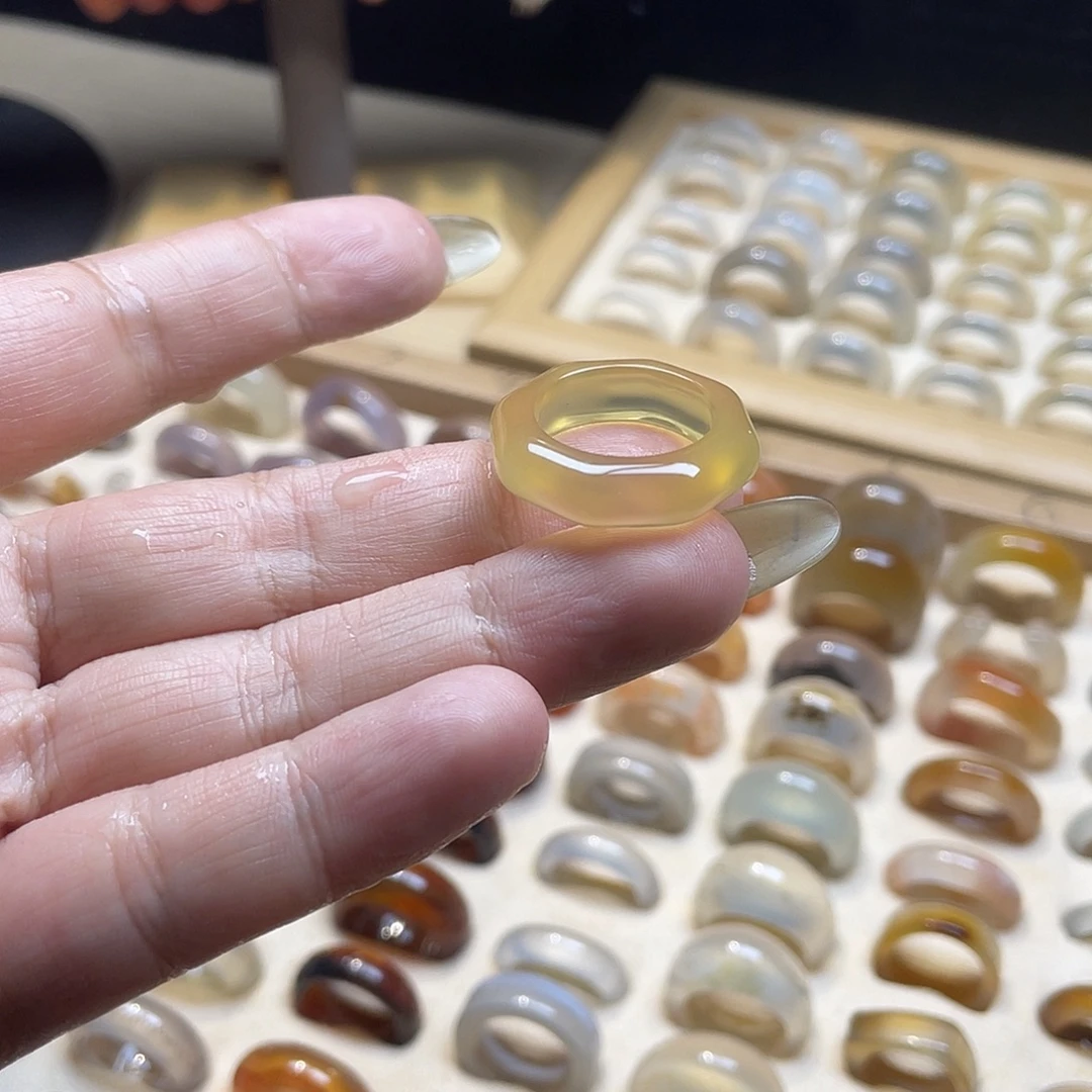玛瑙/玉髓合金戒指A03港15不退换