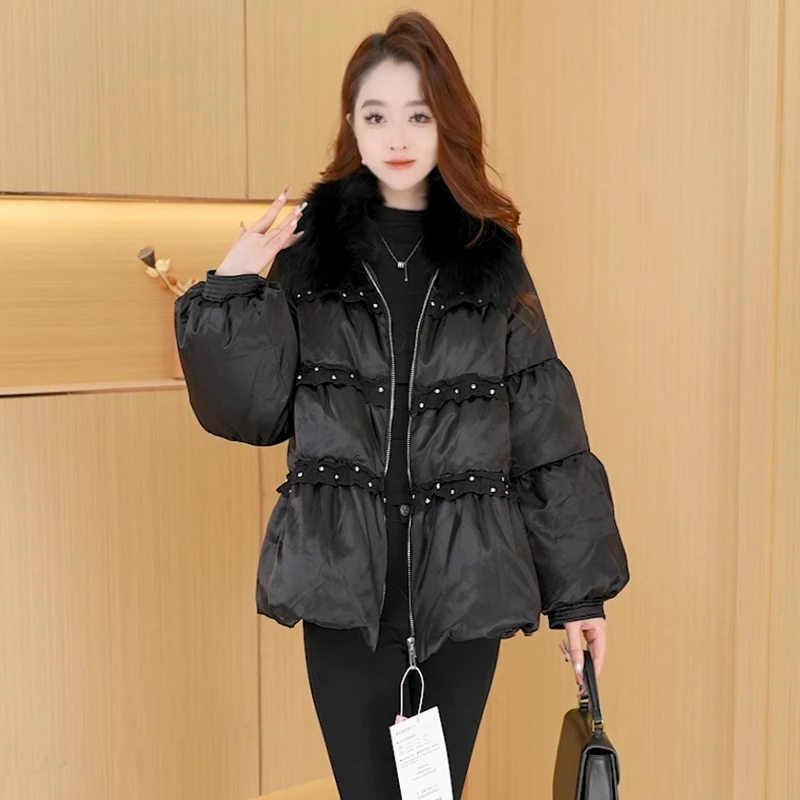 【羽绒服】冬季白鸭绒羽绒服百搭新款时尚气质休闲保暖外套女