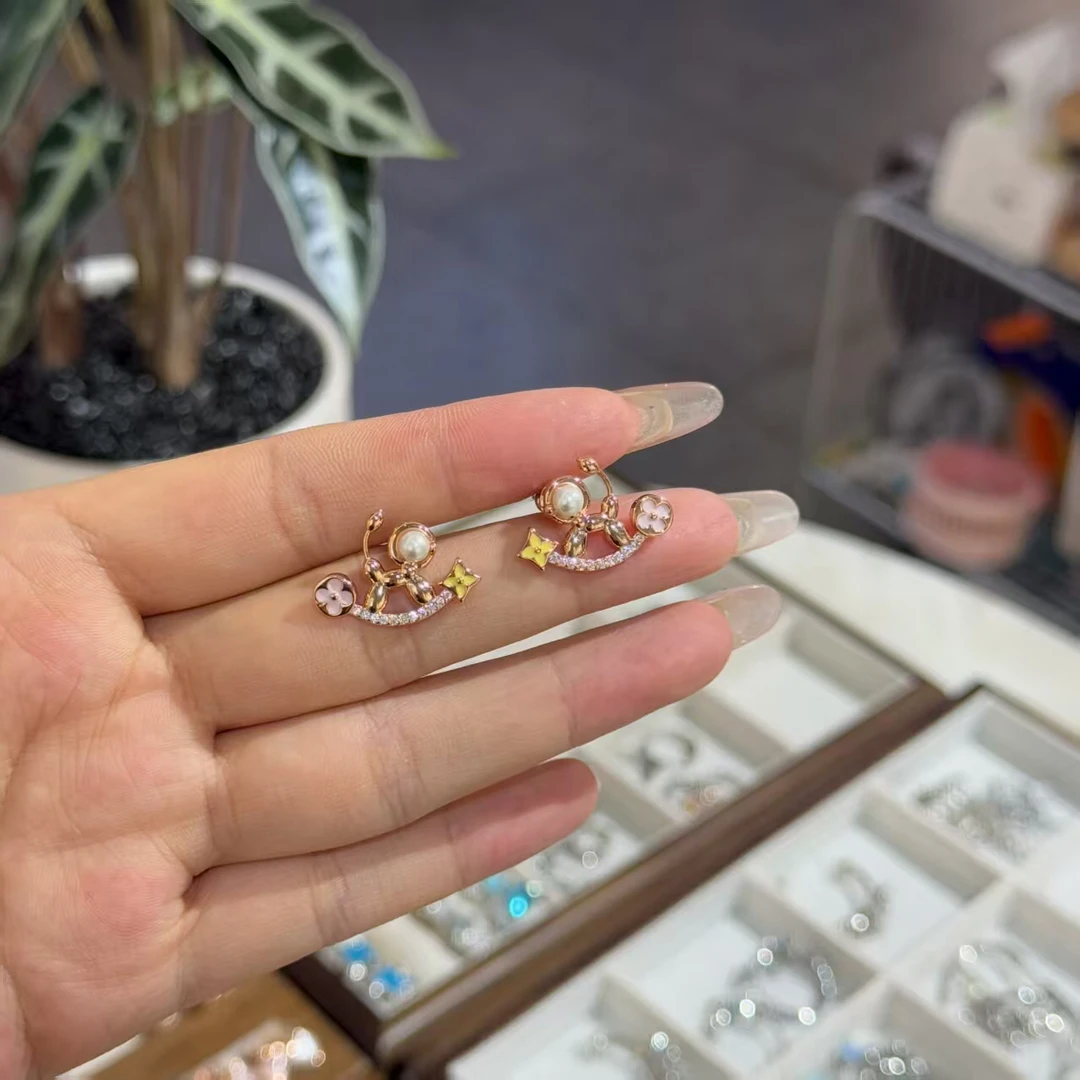 铜合金耳饰 法式浪漫气球狗耳饰327