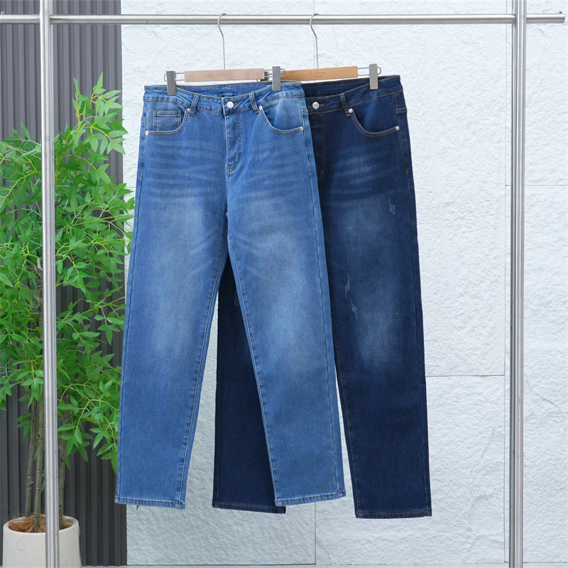 秋冬季男士加绒加厚保暖牛仔裤休闲百搭弹力棉感直筒长裤子ZJ313