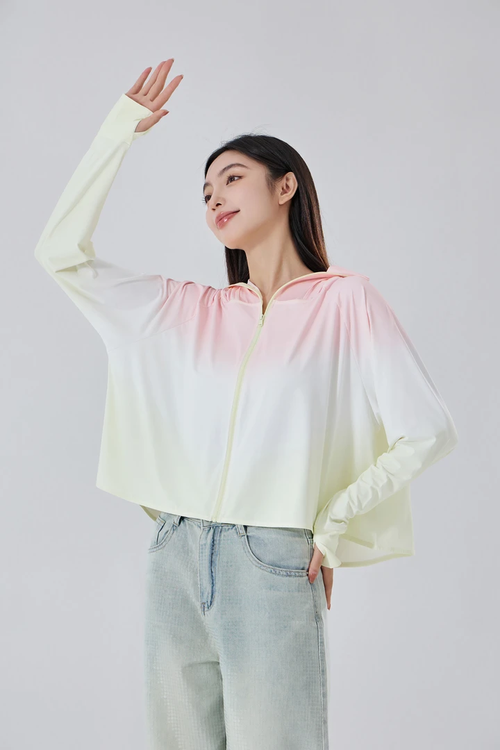 特！UPF50+冰钛丝原纱防晒服  亲子女装/童装渐变外套 F391 H6527