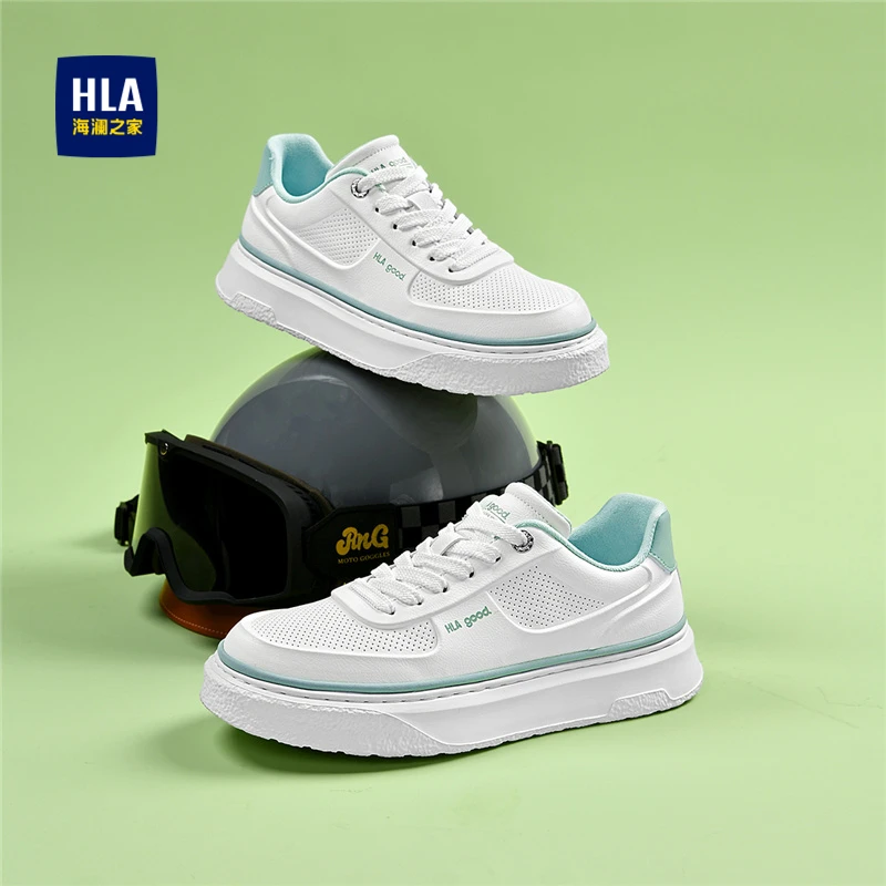 HLA/海澜之家秋冬男士男款透气潮流低帮百搭休闲防滑板鞋休闲鞋