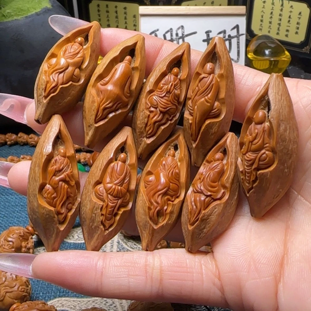【闪购商品】橄榄核手串镂空无相佛