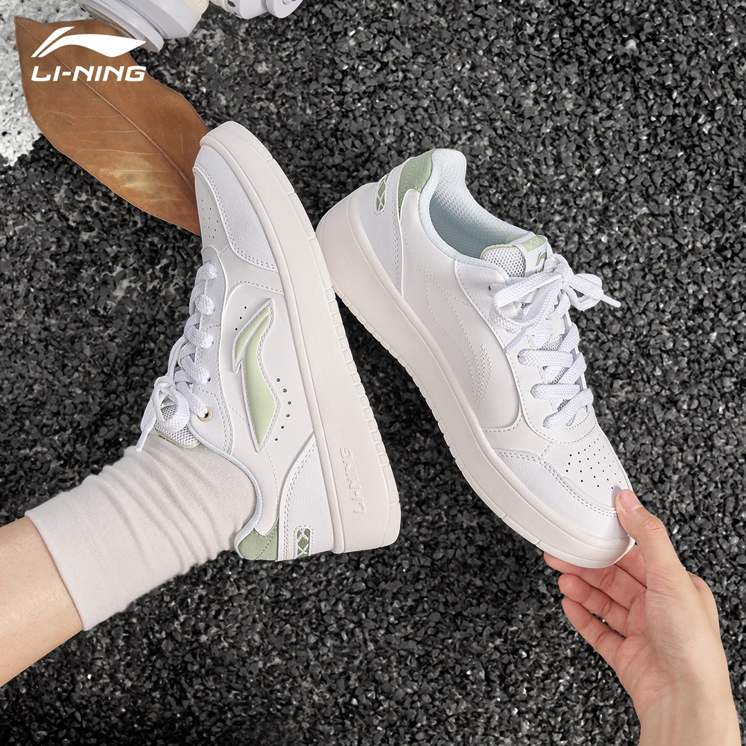 李宁女鞋元宝板鞋2025夏季新款低帮轻便百搭运动鞋休闲小白鞋女款