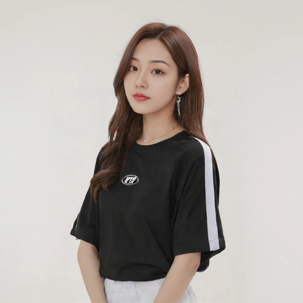 2085【女款圆领短袖扣号链接】断码听主播报号去指定链接拍衣服