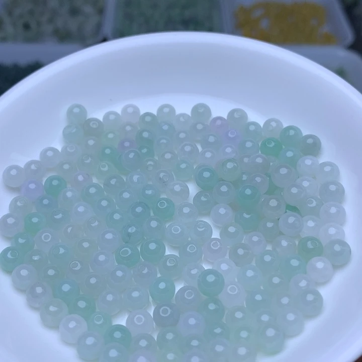 翡翠散珠卡5.5冰晴白40个