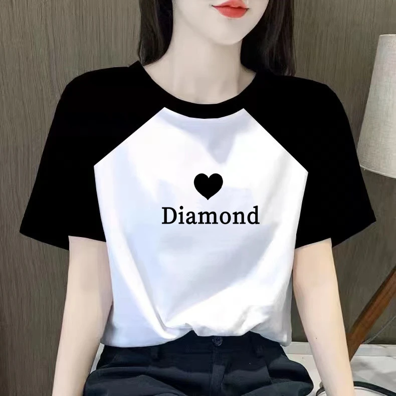 纯棉短袖t恤女夏季新款韩版宽松休闲显瘦体恤设计感小众别致上衣