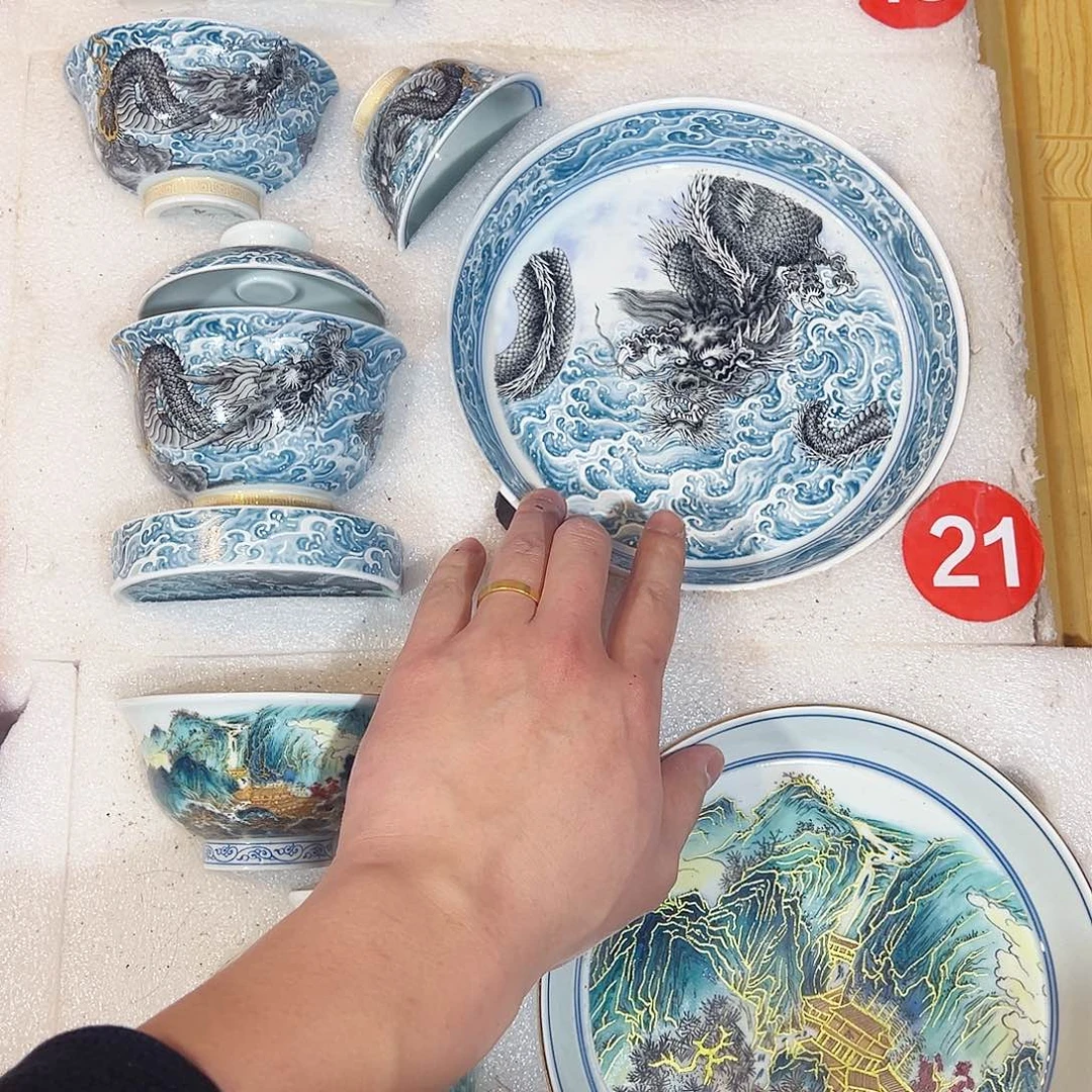 、***梦墨龙游海龙腾四海五件套