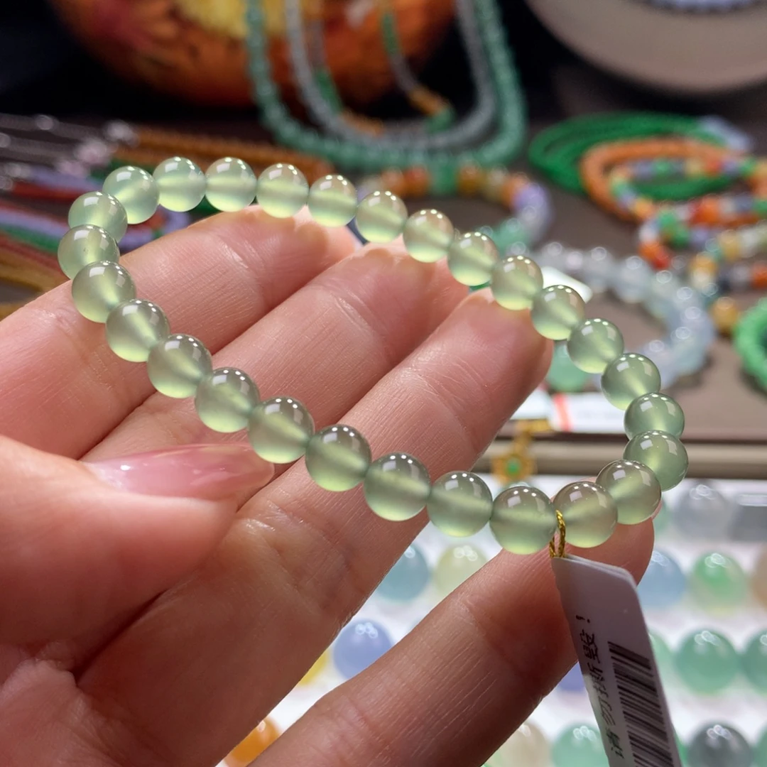 未镶嵌手链翡翠玻璃钢橄榄绿卡6.3