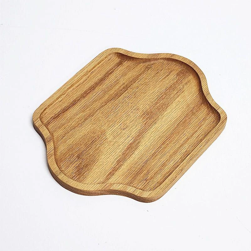 【23x18cm】摩瑟家居【橡木托盘】HAZC玻璃花瓶摆件陶瓷花盆