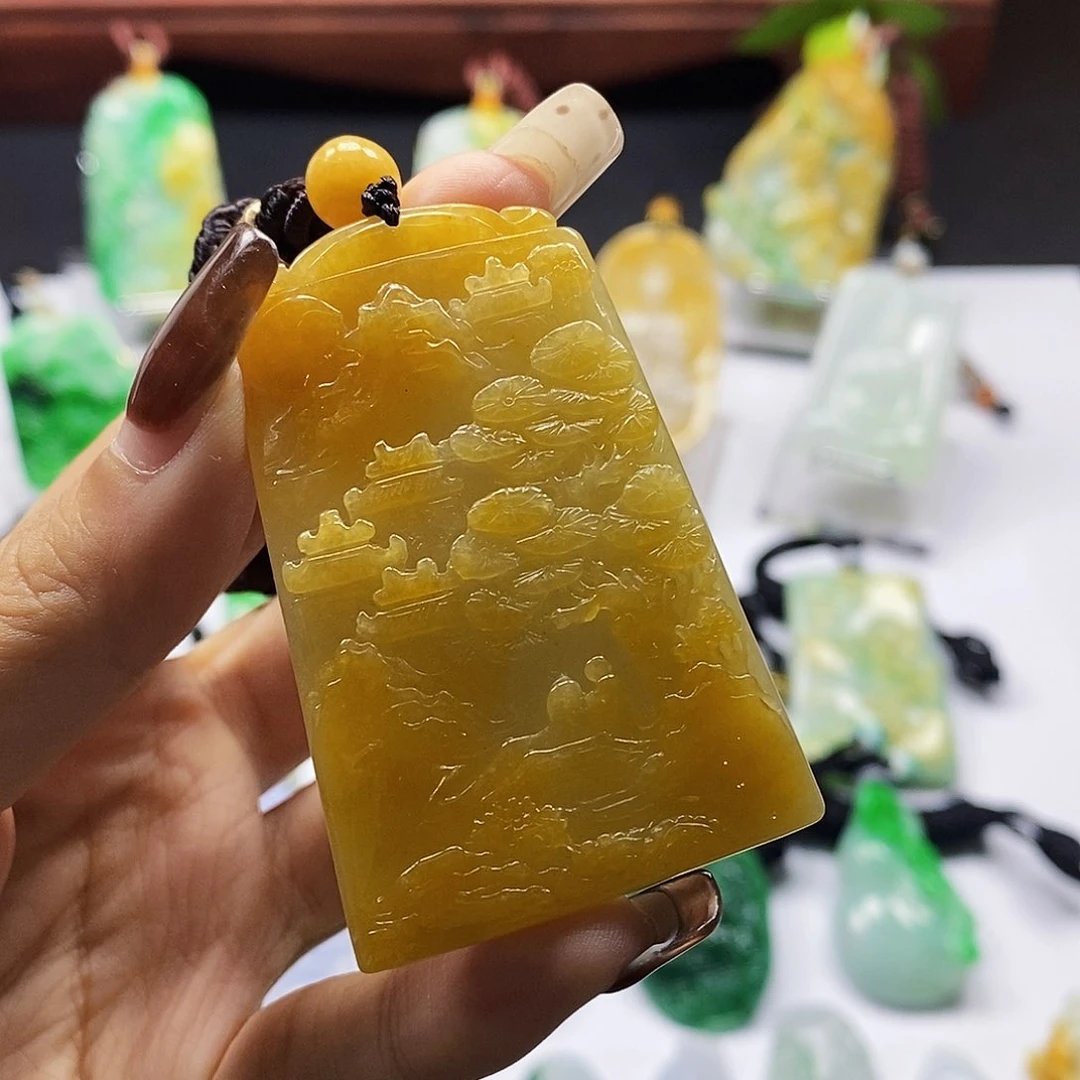 颈饰未镶嵌翡翠天然翡翠A货