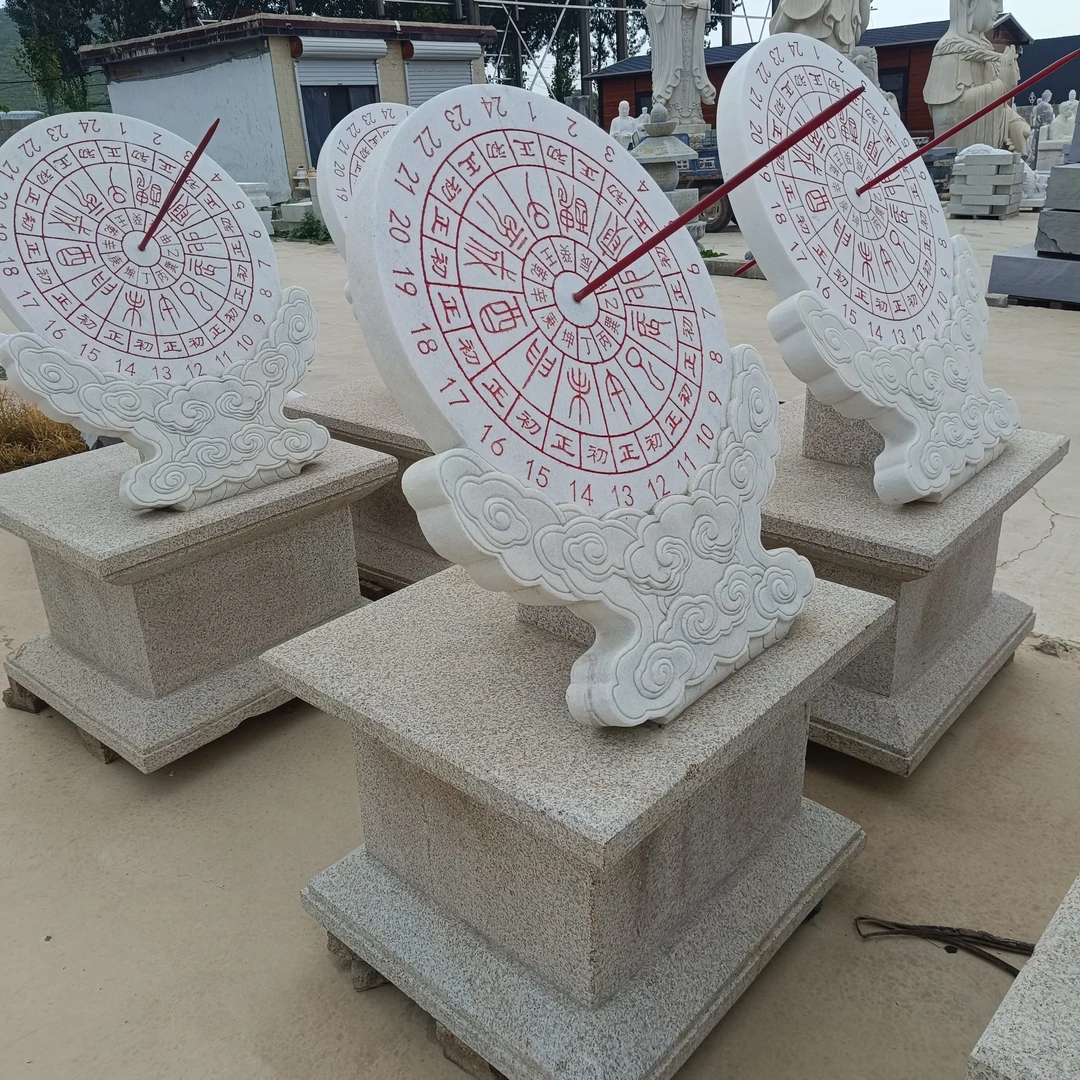 石雕大理石书卷日晷古代赤道计时器校园文化纪念雕塑