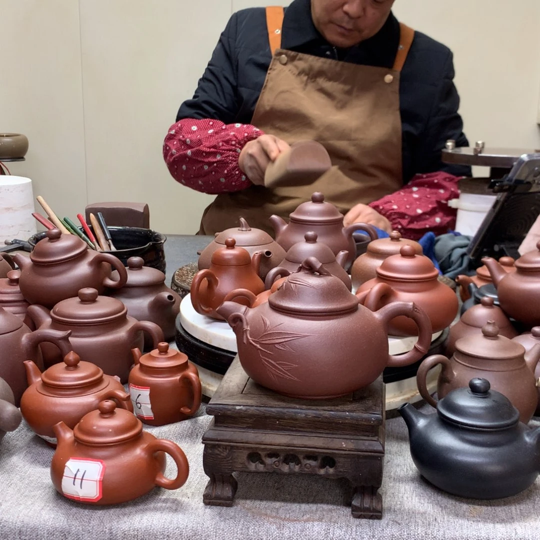 底槽青茶壶乳竹半手工制作