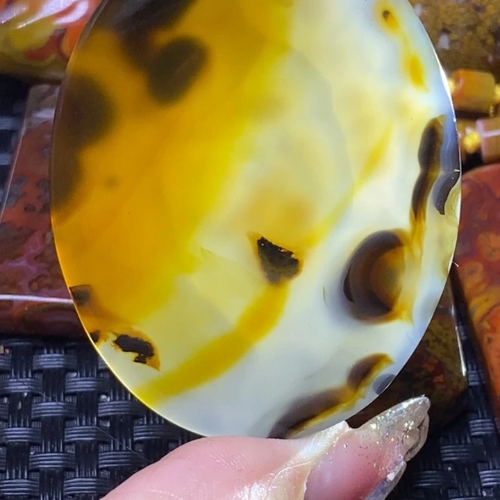 玛瑙/玉髓颈饰足银镀金镶嵌