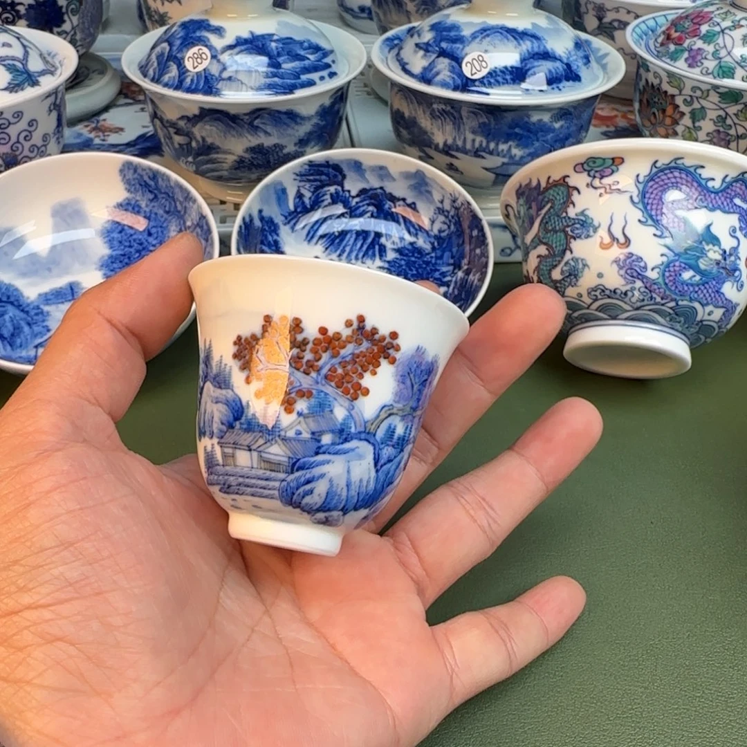 纯手工纯手绘茶具石头223