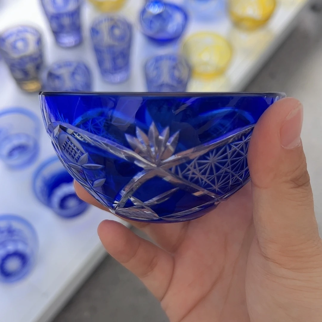 花***少手柄款水晶玻璃如图二个