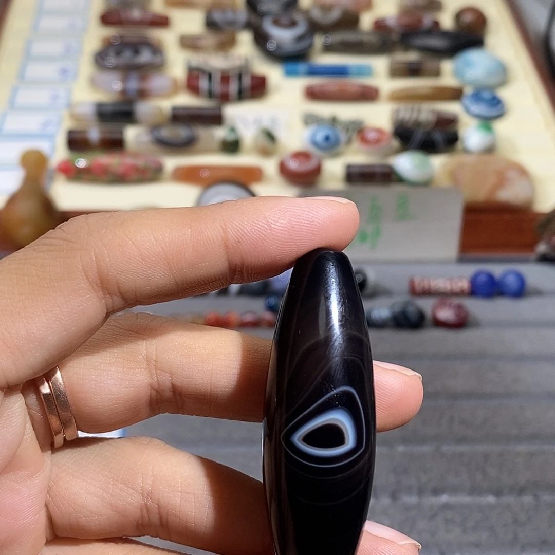 博***主玛瑙/玉髓合金颈饰