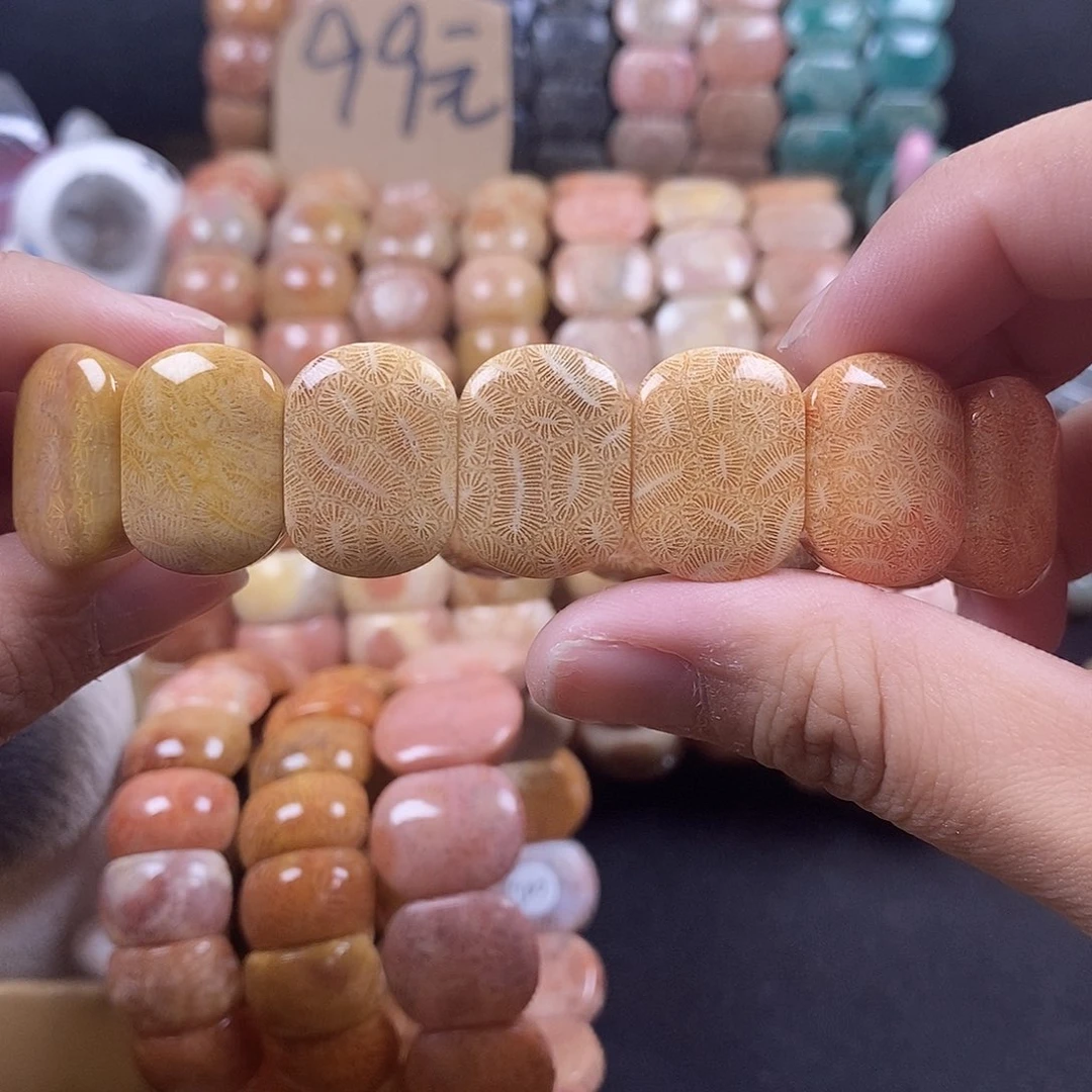 硅化珊瑚（珊瑚玉）未镶嵌手牌 上新29