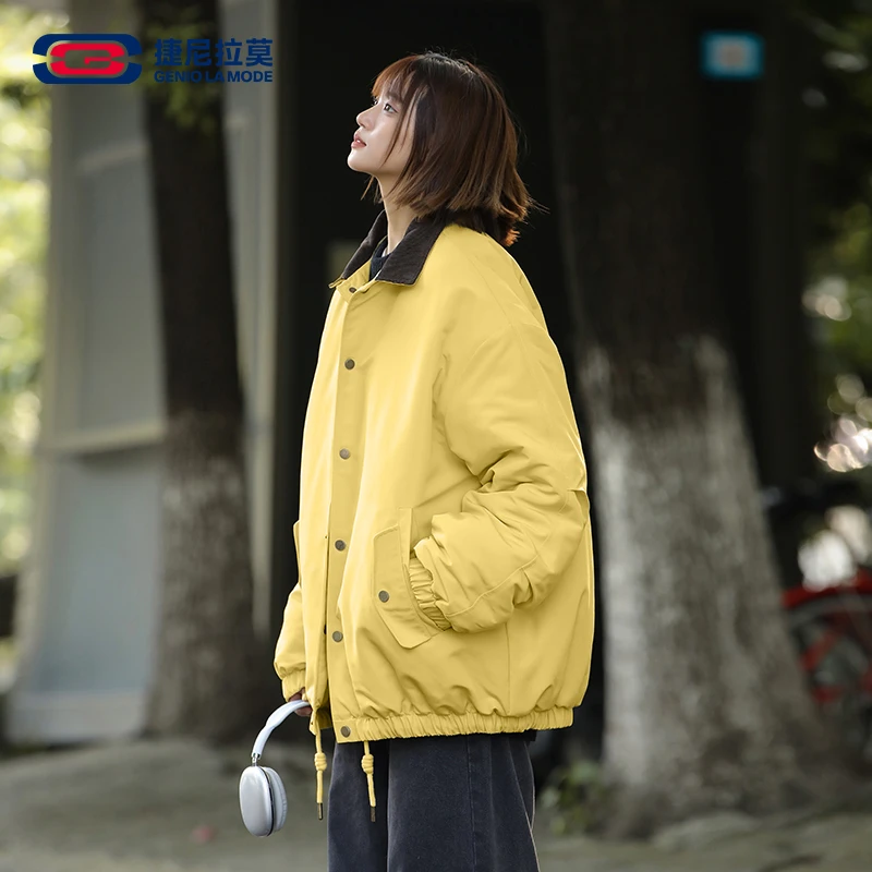 【敖瑞鹏代言】捷尼拉莫羽绒棉服女冬季韩版宽松加厚棉服外套情侣