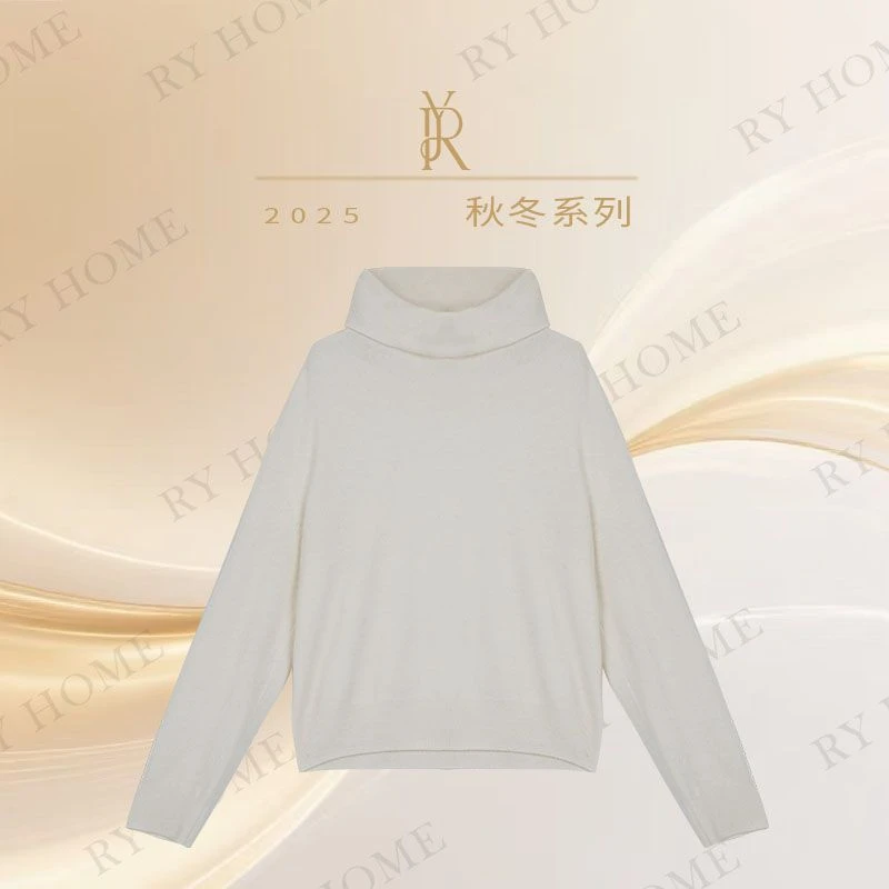 【容雨RYHOME】100%绵羊毛S法式浪漫荡领毛衣253M3150