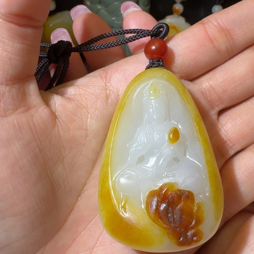 @***！和田玉未镶嵌挂件