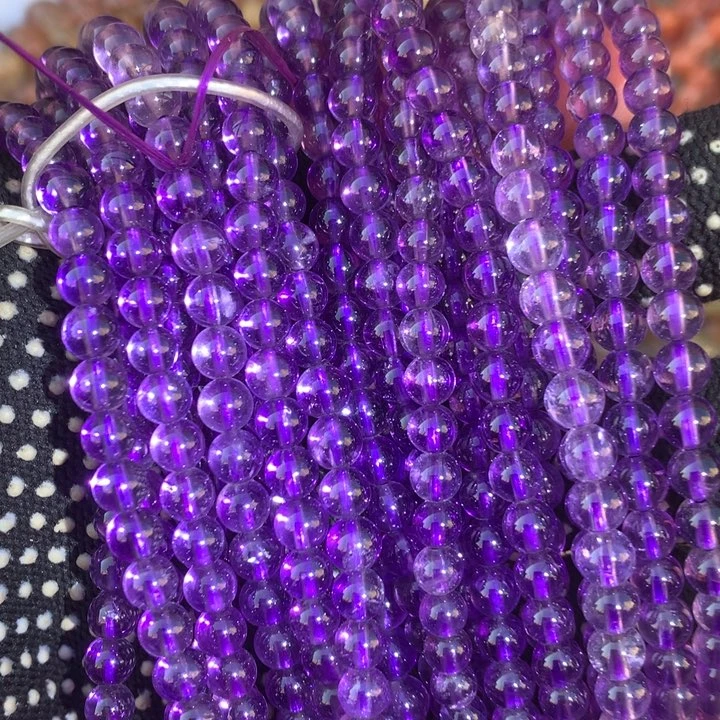 水晶天然水晶手链紫水晶5m未镶嵌