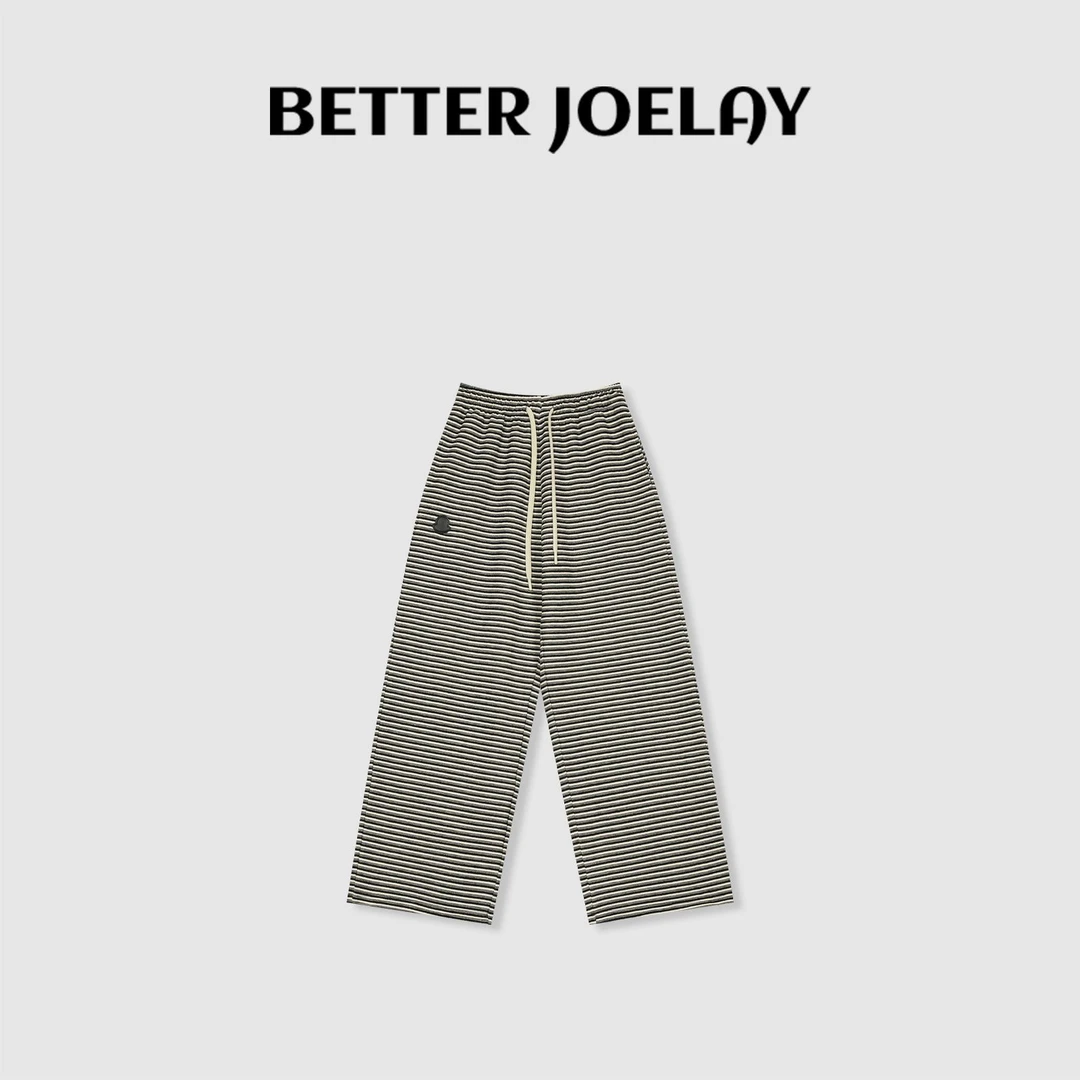 BETTER JOELAY-【白金秀场】时尚百搭宽松休闲裤经典条纹裤ZZ3814