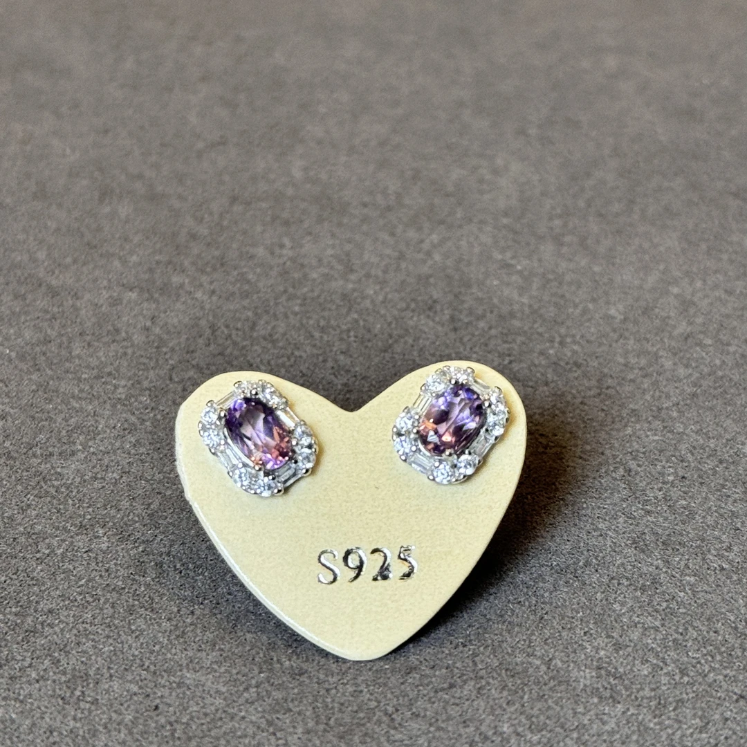 170小别克珠宝系列紫水晶耳钉01