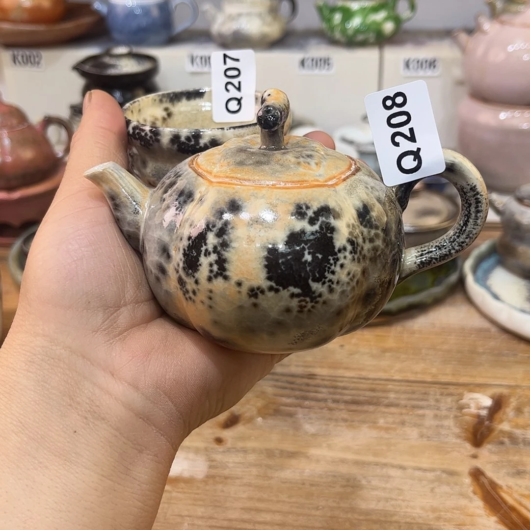 白泥茶杯清***豆陶瓷艺术品