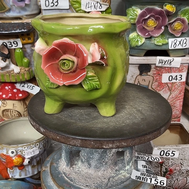 粗陶材质多肉花盆