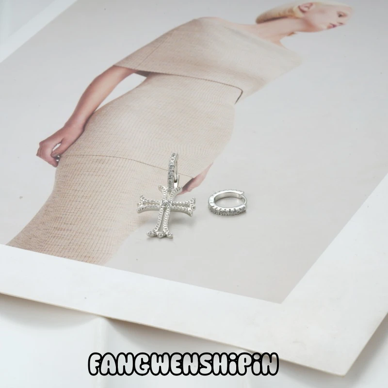 铜合金锆石耳饰 【镀K金】【925银针】5285