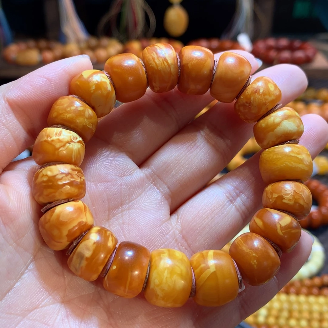 蜜蜡未镶嵌手串蜜蜡手串