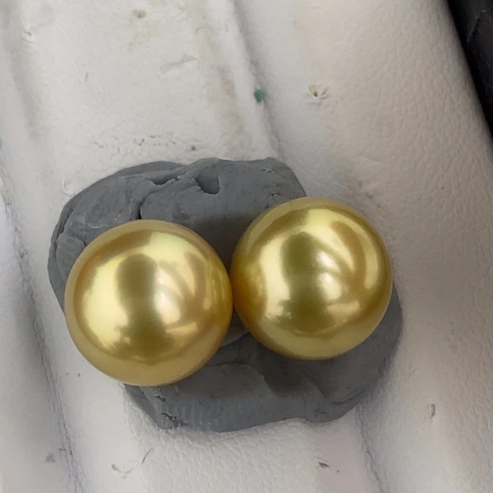 未镶嵌海水珍珠裸珠10-11mm金珠
