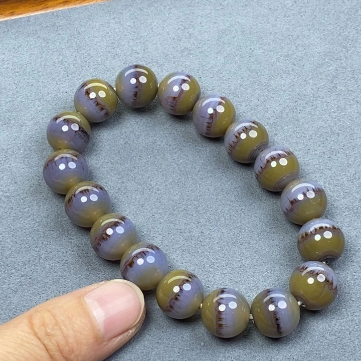 琥***光玛瑙/玉髓手链未镶嵌