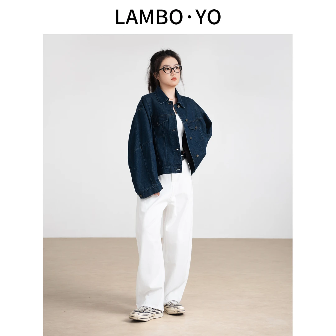 LAMBOYO2025秋季苏梅岛季风休闲高级直筒裤