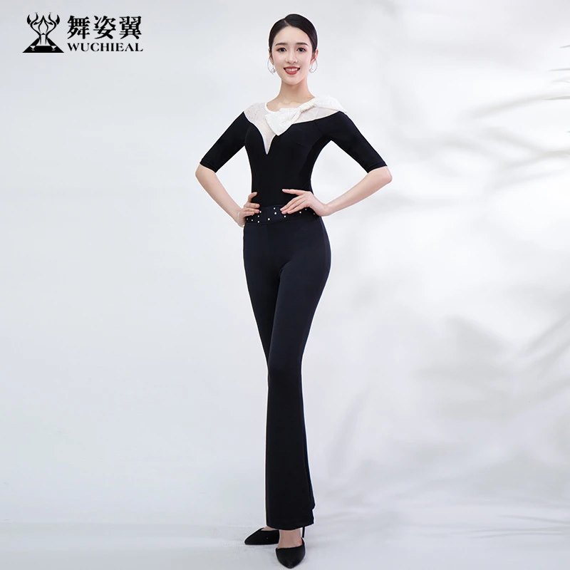 舞姿翼修身形体衣礼仪服2025新款训练走秀现代舞练功服导师服高级