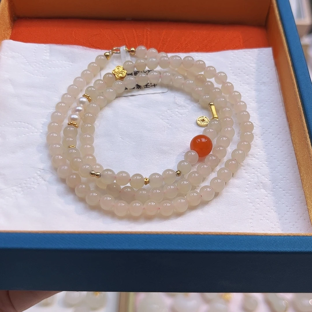 和田玉银S925镶嵌颈饰