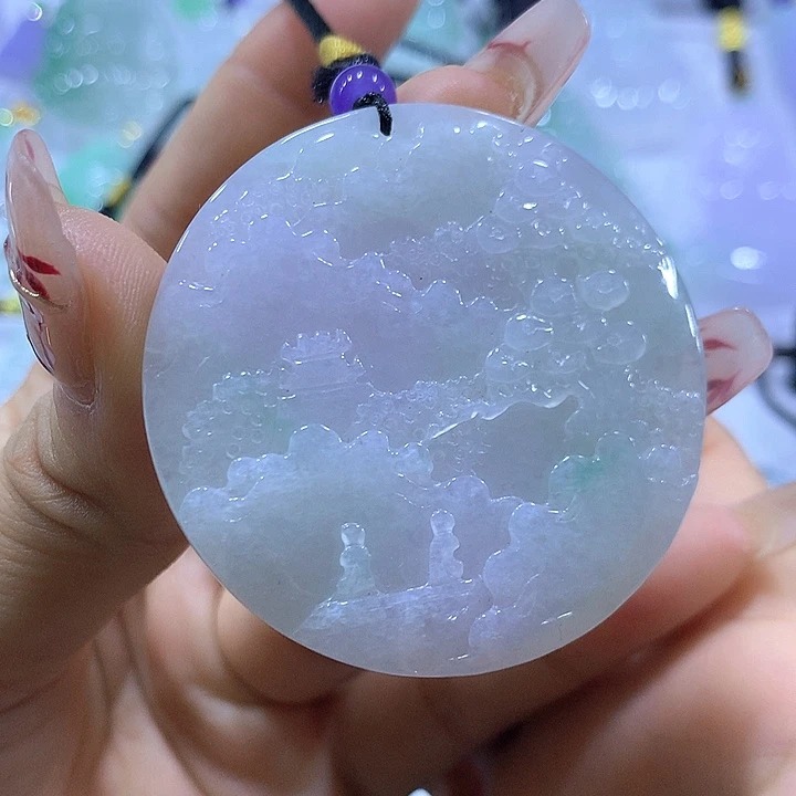 翡翠未镶嵌颈饰天然翡翠A货吊坠